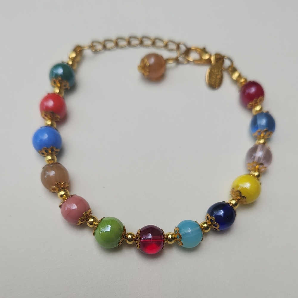 Murano Glass Multicolor Beaded Bracelet